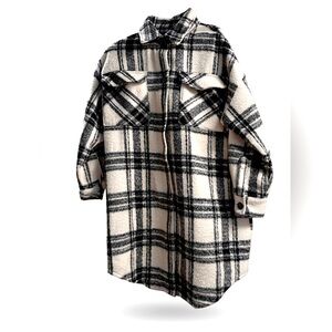 Great Steve Madden Cream Ladies' Long Shirt jacket